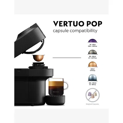 Nespresso Vertuo Pop Coffee Machine In Black