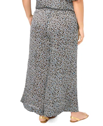 Vince Camuto Plus Size Wide Leg Pull-on Pants In Multi