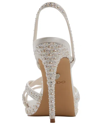 Aldo Brinnley Slingback Platform Sandal In White