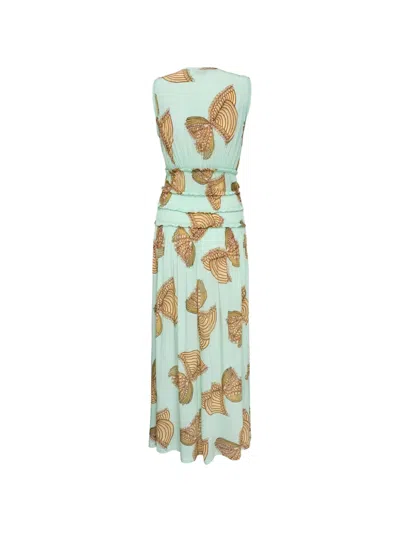 Ulla Johnson Kamaria Maxi Dress With Butterfly Print In Blue