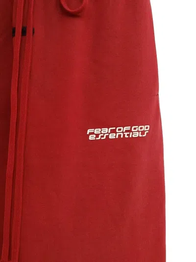 Essentials Drawstring Trousers In Red