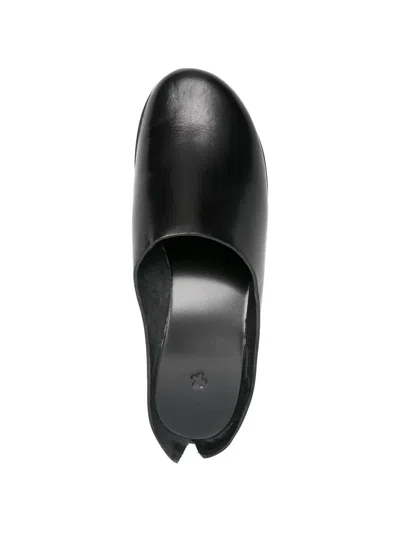 Daniela Gregis Leather Mules In Black