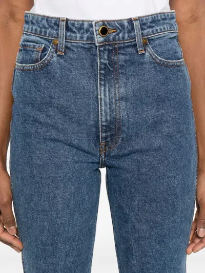 Khaite Danielle Denim Cotton Jeans In Blue