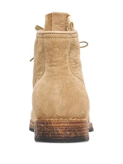 Visvim Brigadier Folk Suede Lace-up Boots In Animal Print
