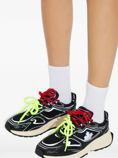 Dsquared2 Sprinter Leaf-appliqué Sneakers In Multi