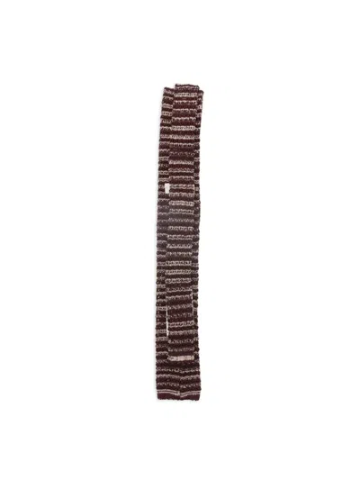 Alysi Striped Tie In Brown