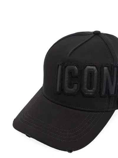 Dsquared2 Iconique Baseball Cap In Black