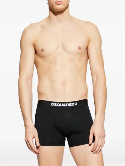 Dsquared2 Logo-waistband Boxers In Black