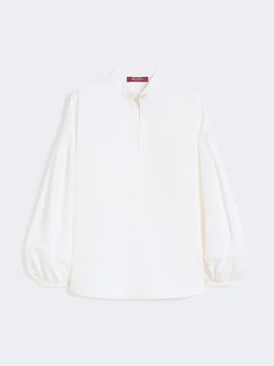 Max Mara Lantern-sleeve Blouse In White