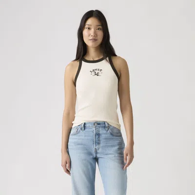 Levi's Graphic Essential Raglan Long-sleeve Tee T-shirt In White