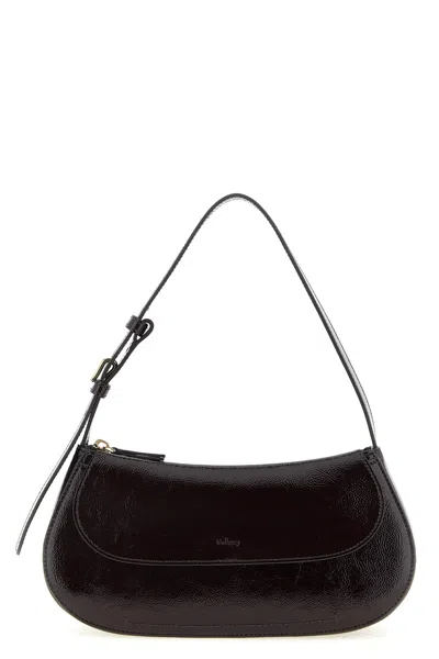 Mulberry Clovelly Shoulder Bag Adjustable Strap Design In Black