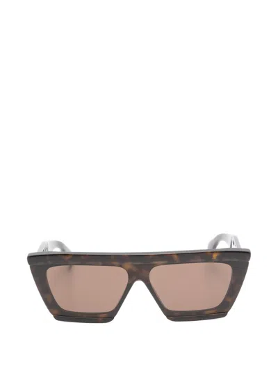 Alaïa Rectangular Acetate Sunglasses In Black