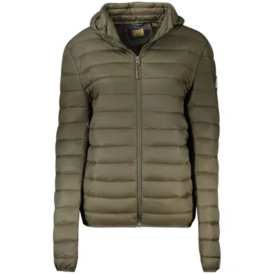 Cavalli Class Quilted Hooded Jacket In Green
