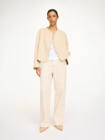 By Malene Birger Vibetta Wool Jacket In Vanilla Cream In Neutral