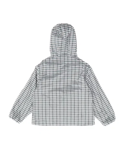Jil Sander Checked Zip-up Jacket In Gray