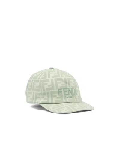 Fendi Logo-pattern Cap In Green