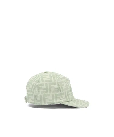Fendi Logo-pattern Cap In Green
