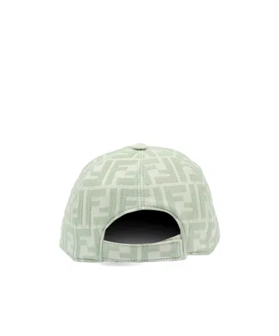Fendi Logo-pattern Cap In Green