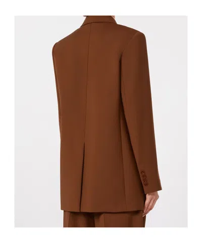 Max Mara Studio Mstbalco Jacket Chocolate In Brown