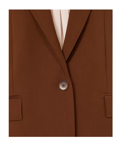 Max Mara Studio Mstbalco Jacket Chocolate In Brown