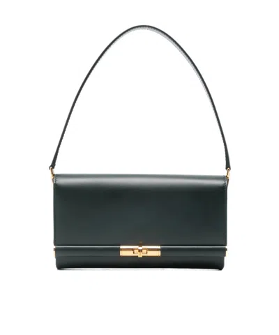 Dolce & Gabbana Marlene Rectangular Shoulder Bag Gold Tone Hardware In Orange