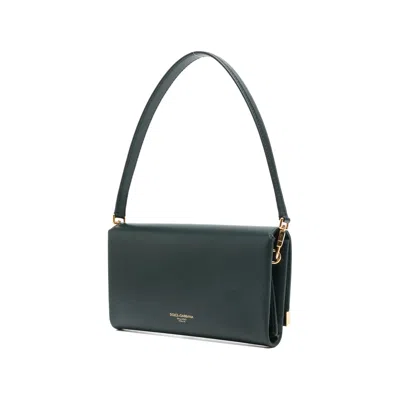 Dolce & Gabbana Marlene Rectangular Shoulder Bag Gold Tone Hardware In Orange