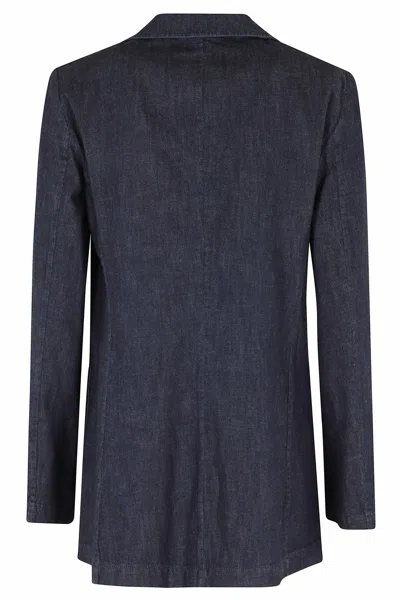 Aspesi Button-down Suit Jacket In Black