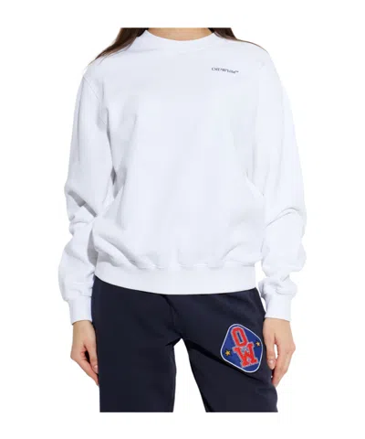 Off-white Long-sleeved Sweatshirt In White
