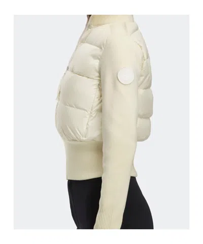 Canada Goose Hybridge Wide Quilt Knit Jacket Tonal Disc In Neutral