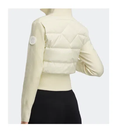 Canada Goose Hybridge Wide Quilt Knit Jacket Tonal Disc In Neutral