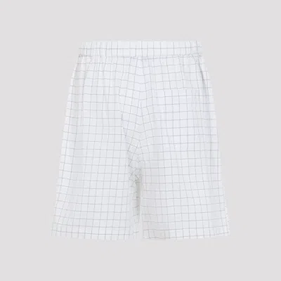 Acne Studios Checkered Bermuda Shorts With Logo In Multi