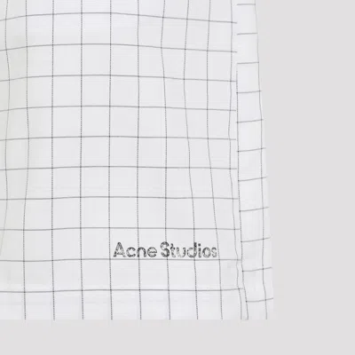 Acne Studios Checkered Bermuda Shorts With Logo In Multi