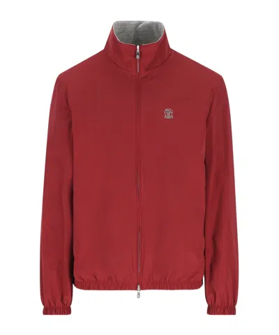 Brunello Cucinelli Reversible Jacket In Multi