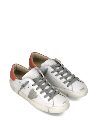Philippe Model Prsx Triangle-patch Sneakers In White
