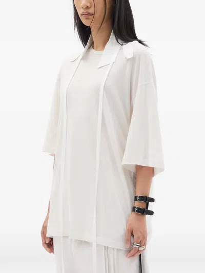 Ann Demeulemeester Agapi Jersey T-shirt In White
