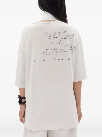 Ann Demeulemeester Agapi Jersey T-shirt In White