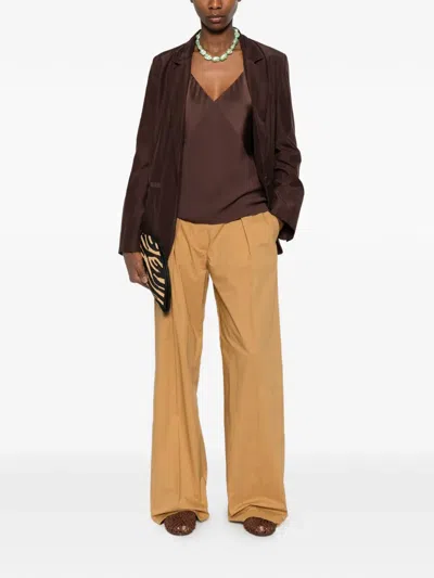 Forte Forte Buttoned Tailored Jacket In Brown