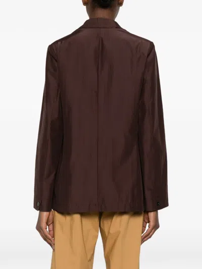 Forte Forte Buttoned Tailored Jacket In Brown