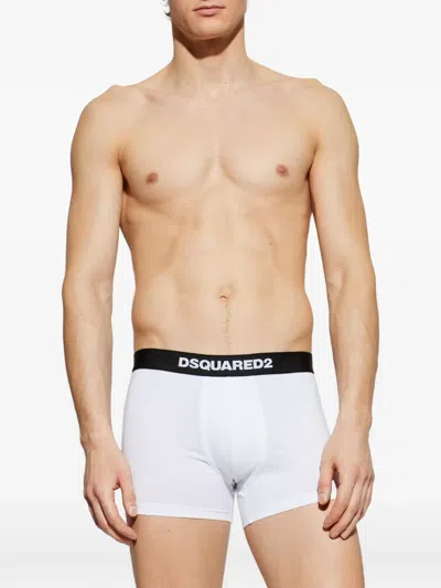 Dsquared2 Logo-waistband Briefs In Brown