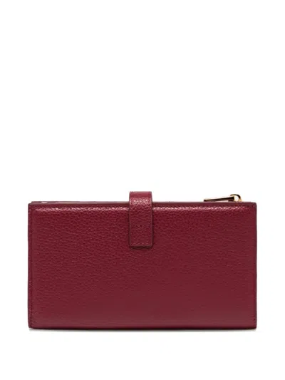 Bally Lock Me Long Wallet In Red