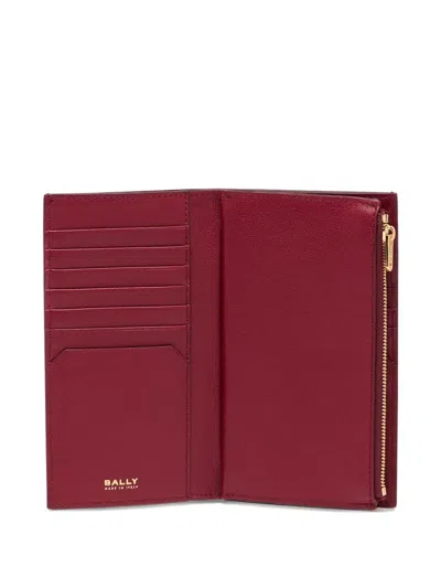 Bally Lock Me Long Wallet In Red