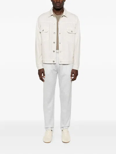 Eleventy Patch-pockets Track Pants In White