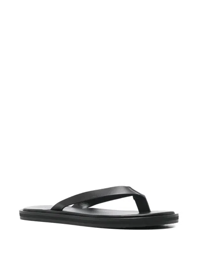 Studio Nicholson Leather Flat Sandals In Black