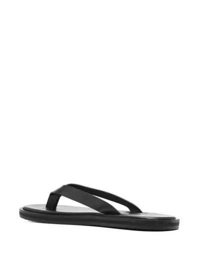 Studio Nicholson Leather Flat Sandals In Black