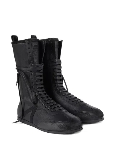 Ann Demeulemeester Fides Soft High-top Boxing Sneakers In Animal Print