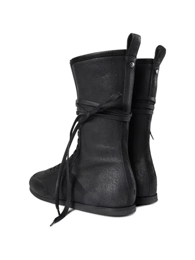 Ann Demeulemeester Fides Soft High-top Boxing Sneakers In Animal Print