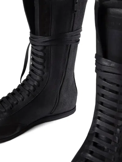 Ann Demeulemeester Fides Soft High-top Boxing Sneakers In Animal Print