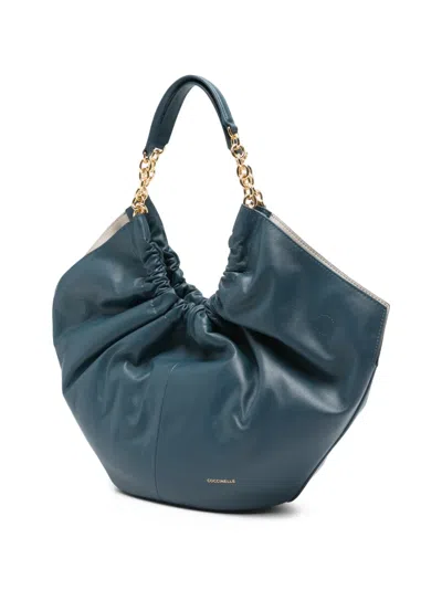 Coccinelle Medium Smash Tote Bag In Blue