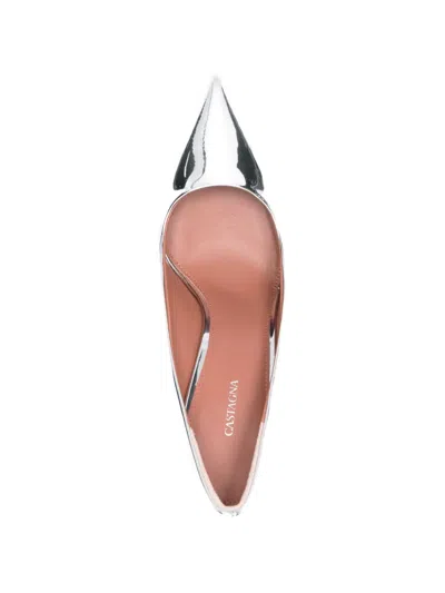 Castagna Pointed-toe Pumps In Silver