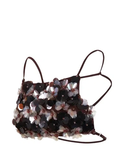 P.a.r.o.s.h Sequined Cropped Tank Top In Multi